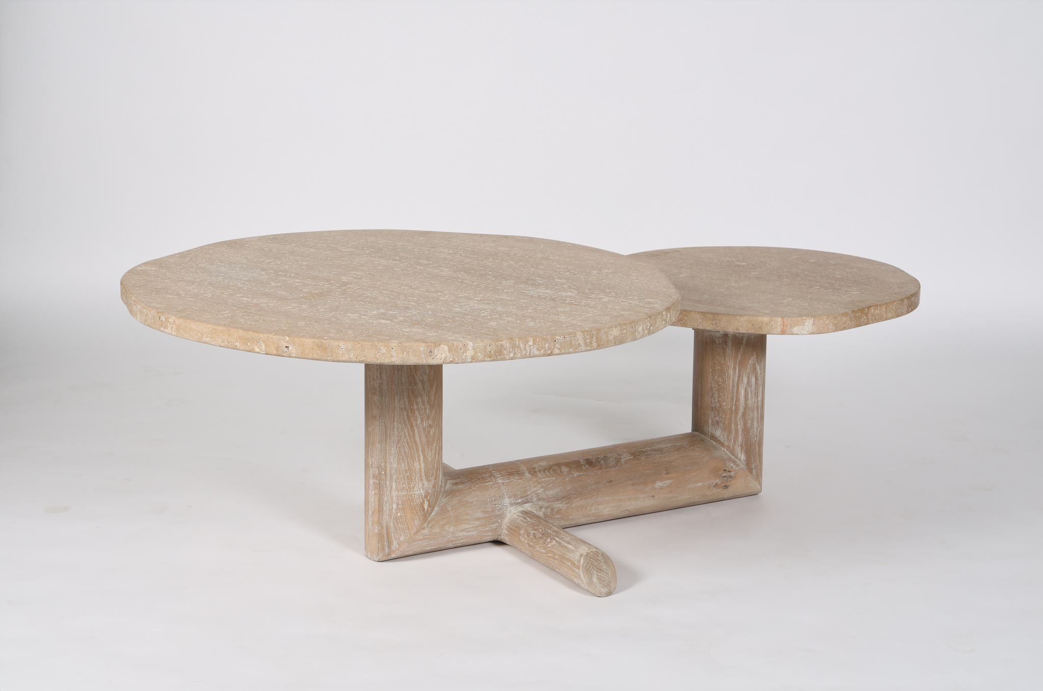 Oasis Levels Travertine Top Table