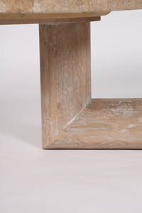 Oasis Levels Travertine Top Table