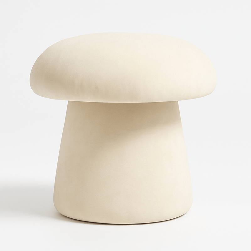 All - Upholstered Custom Velvet Mushroom Stool - Studio CT