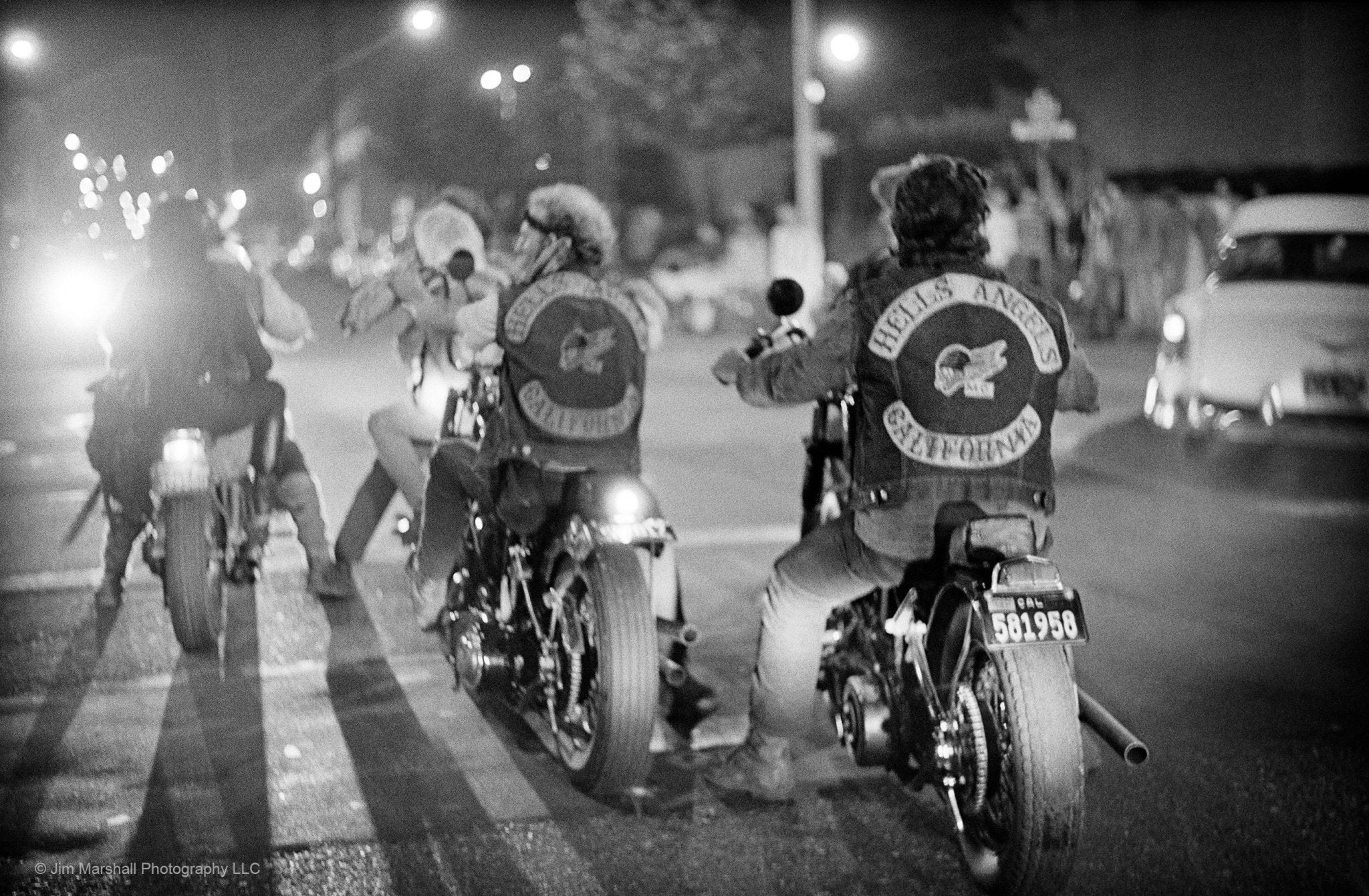 Hells Angels at night, Haight Street, 1967 - Studio CT