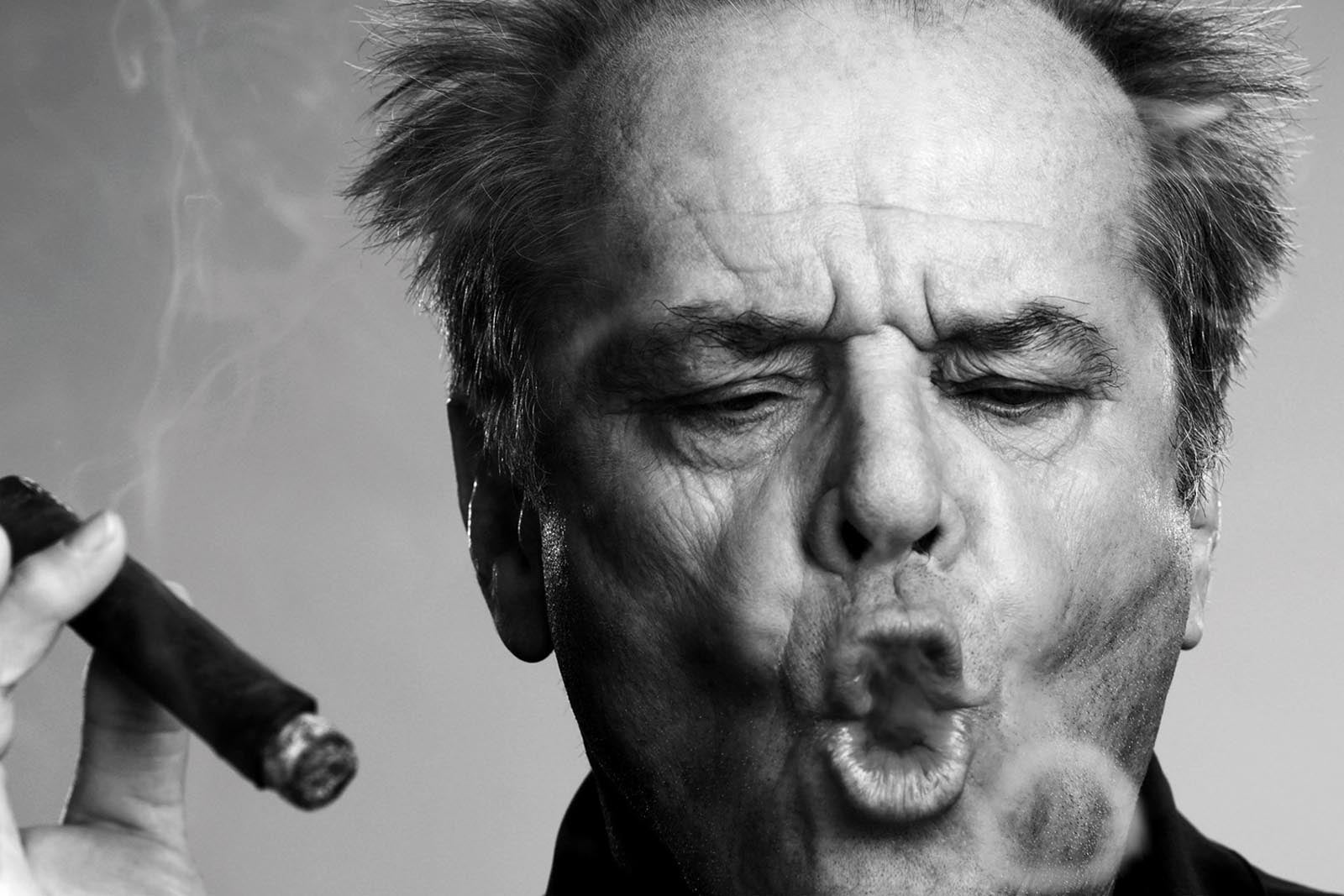 Jack Nicholson Smoking a Cigar - Studio CT
