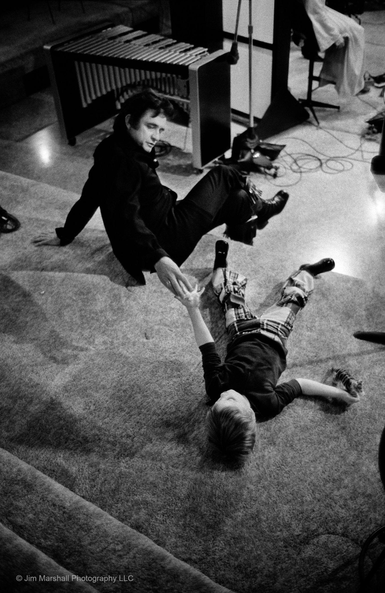 JOHNNY CASH & JOHN CARTER CASH HOME STUDIO TN 1974 - Studio CT