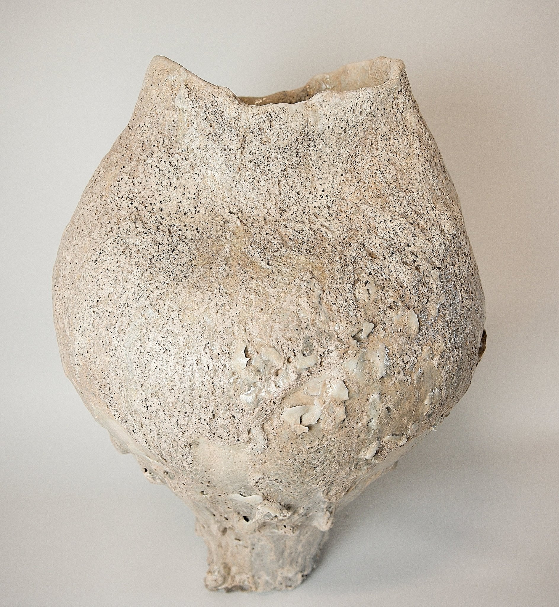Organic Folded Moon Jar II - Mushroom - Studio CT
