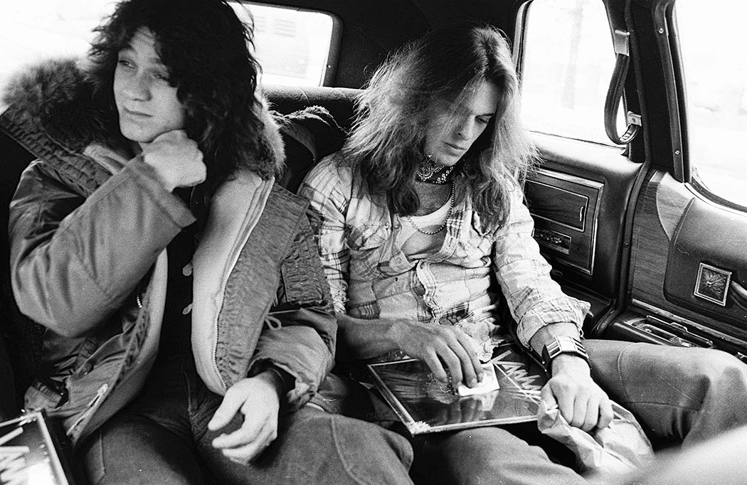 Eddie Roth Richard Upper Rolling on Van Halen Album Cover 1978 – Studio CT